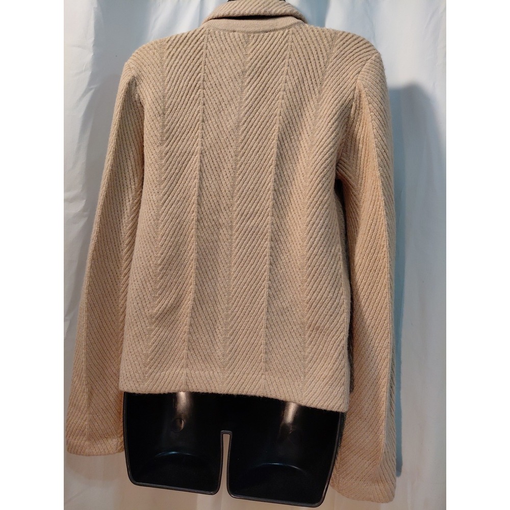 New Ann Taylor Geo Stitched Cardigan Button Up Sweater Blazer Neutral Jacket S - Picture 2 of 9